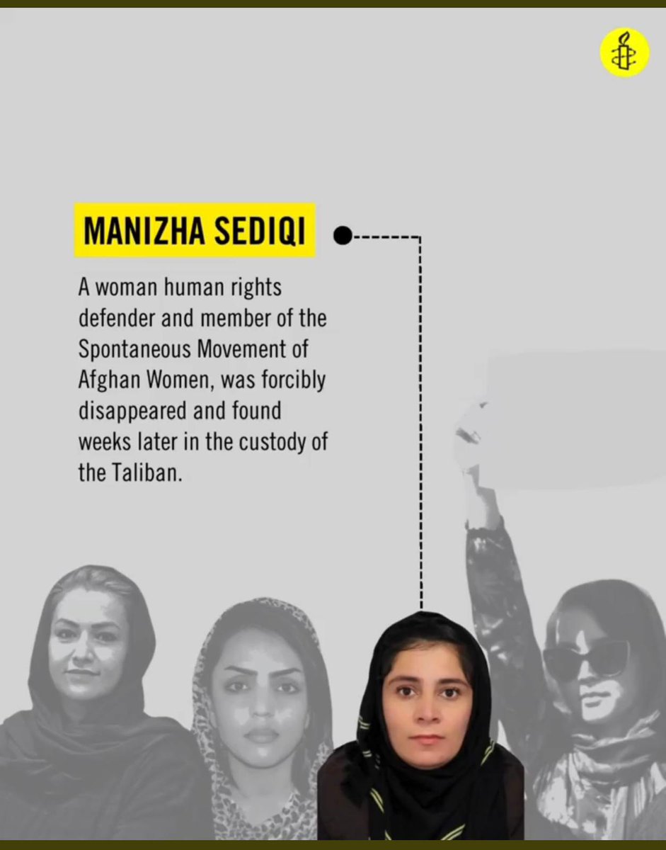 Afghanistan: Manizha Sediqi has not been charged with any offences but is still in prison & at risk of torture and other ill-treatment. Call on @GDI1415 @Zabehulah_M33 @MoFA_Afg for her immediate and unconditional release today. #FreeManizhaSediqi Read more here👇🏾:…