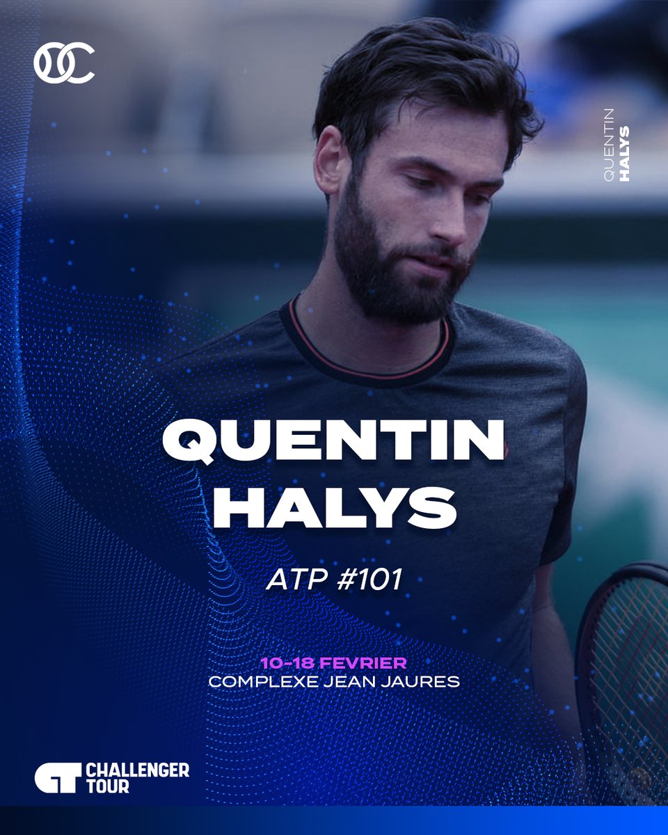 ChallengerChbg's tweet photo. Le français Quentin Halys est de retour à Cherbourg ! Bénéficiant d'une invitation, il jouera le tableau final cette semaine à Jaurès. 61ème joueur mondial l'année dernière, le français de 27 ans, quart de finaliste en 2020, participera pour la 5ème fois au tournoi ! https://t.co/FlO8y50emo