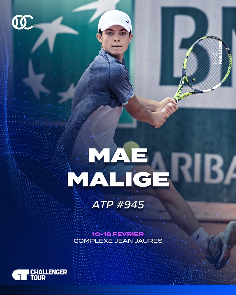 ChallengerChbg's tweet photo. Récemment vainqueur de son premier tournoi sur le circuit professionnel à Bressuire, le jeune français Maé Malige, 17 ans, sera à Cherbourg cette semaine ! https://t.co/tXfSDzFpY2