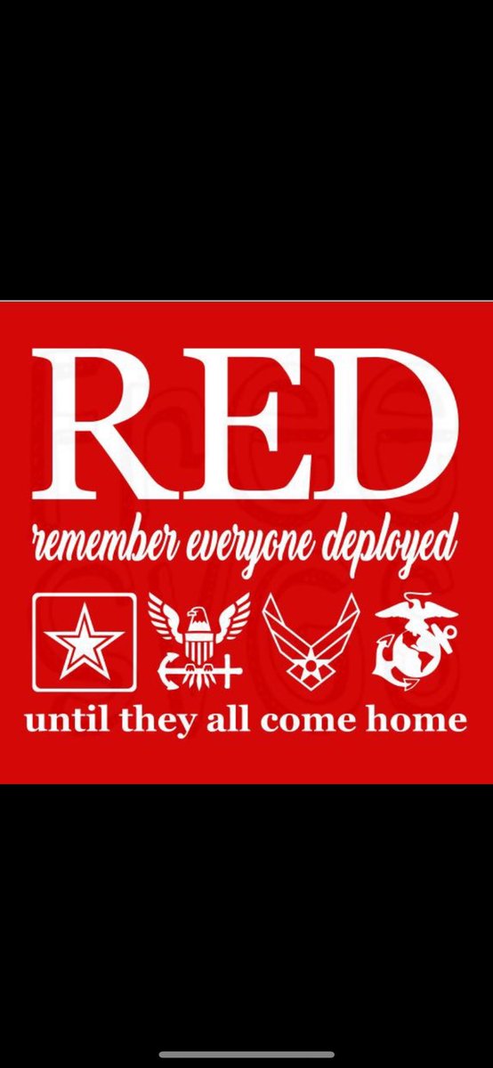 #RedFriday #WearRedFriday #SupportOurTroops #SupportOurMilitary #SupportOurVeteran #RememberEveryoneDepolyed 
#SupportOurMilitaryFamilies