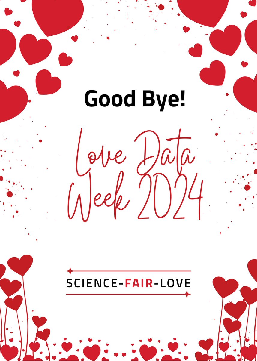 FAIRmat (@fairmat_nfdi) on Twitter photo Farewell, Love Data Week 2024! 🎉
Thank you for celebrating the love of data with us. Until next time, keep loving data! ❤️ #LoveData24 #FDM_LDW <a href="/ForschDatenInfo/">forschungsdaten.info</a> Farewell, Love Data Week 2024! 🎉
Thank you for celebrating the love of data with us. Until next time, keep loving data! ❤️ #LoveData24 #FDM_LDW <a href="/ForschDatenInfo/">forschungsdaten.info</a>