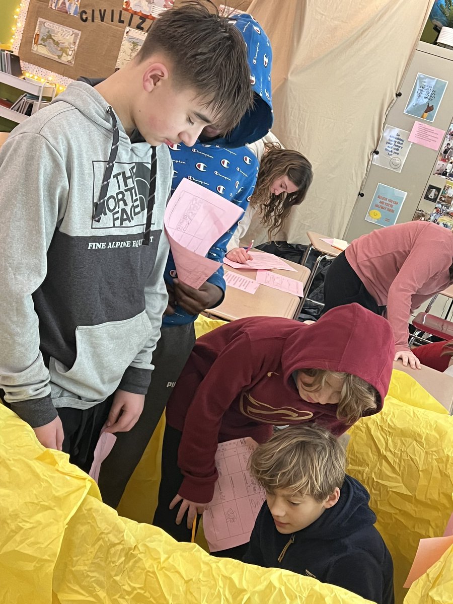 aadrean's tweet photo. A classroom
transformation @KilbourneMiddle - 
Ms. Emily Hall and her 6th grade archeologists are excavating and hunting for artifacts in Ancient India! I admire Emily's creativity and real world application!Thanks for being a champion for your students! @wcsdistrict #itsworthit https://t.co/O1OWcdcLbb