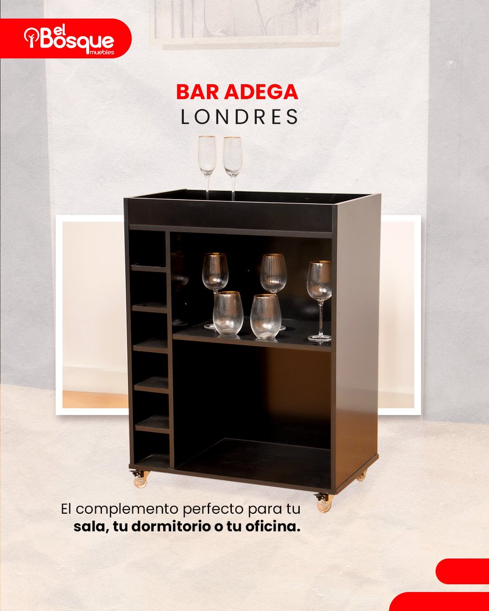 ElBosqueEC's tweet photo. Renueva tu hogar con nuestro elegante Bar Adega Londres. Ideal para disfrutar tus bebidas favoritas y momentos con familia y amigos. ¡En #ElBosque comienza tu nueva aventura! Consulta por crédito directo y visítanos en Guayaquil, Quito, Manta y Machala. 🍷 #Decoración #Hogar https://t.co/oAv6rMtYDi