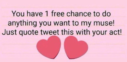 Well she may as wel, she feels like everyone deserves a small chance with her.