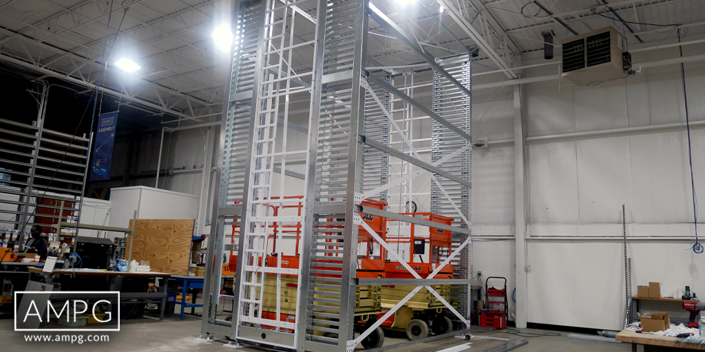 AMPG is getting 2 more Modula #VerticalLiftModuleStorage units to house even more in-stock #fasteners. This cutting-edge #VerticalCarousel allows us to store more, reduce warehouse space and automatically bring parts down to be quickly shipped same day.