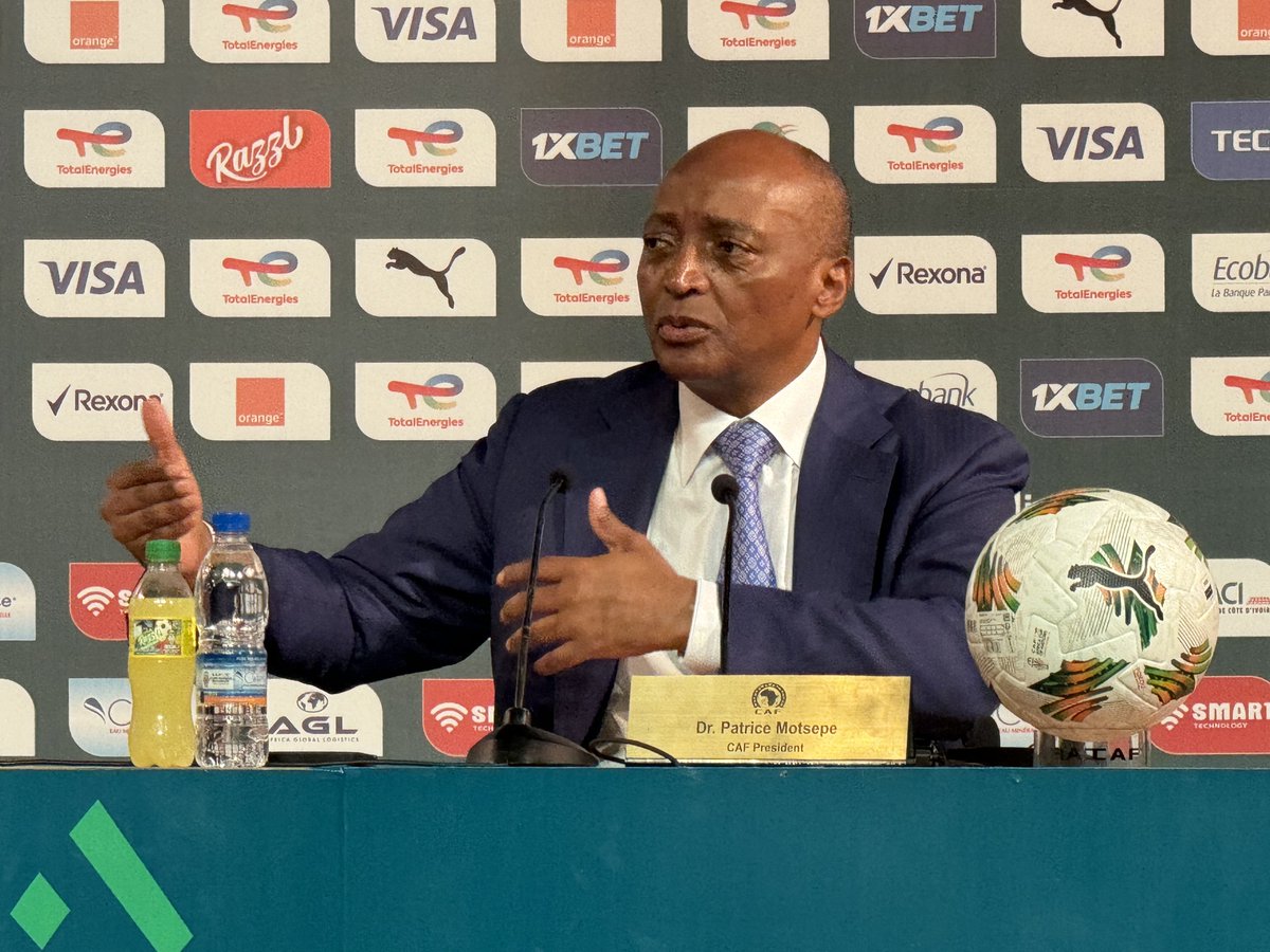 At the CAF President’s press conference in Abidjan. “I attended the UEFA Congress yesterday and it was heartening to hear the compliments for African football. Part of my job is to lay a foundation for grassroots development, infrastructure and commercialization of the game. ”…