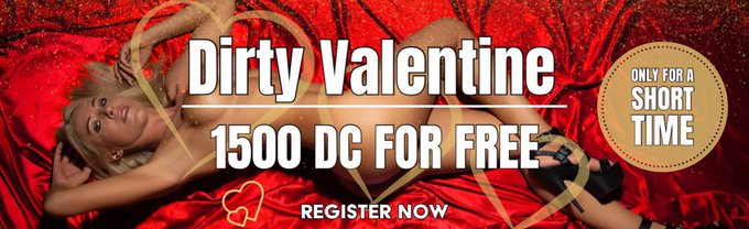 💖 Dirty Valentine   🌐 https://t.co/RhRKjdxHiN  ❗️Register now and get 1500 DC for free ‼️ only for a<a href="/tag/valentine"class="tags"><span>#valentine</span></a><a href="/tag/mydirtyhobby"class="tags"><span>#mydirtyhobby</span></a><a href="/tag/registernow"class="tags"><span>#registernow</span></a>