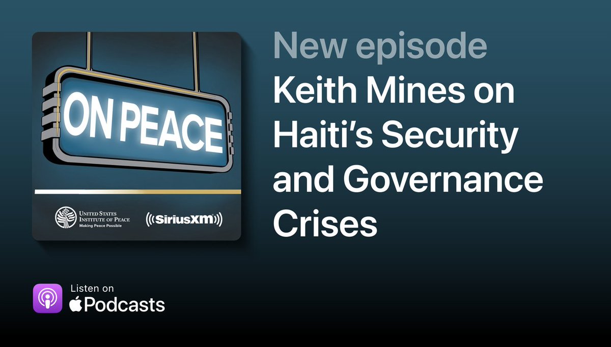 Despite #Haiti’s slow decline, there are a lot of really powerful Haitians that are coming forward to try to help their country's civil society become much stronger than it's ever been, our @Mineskw tells @siriusxmpotus' @thelauracoates. usip.org/publications/2…