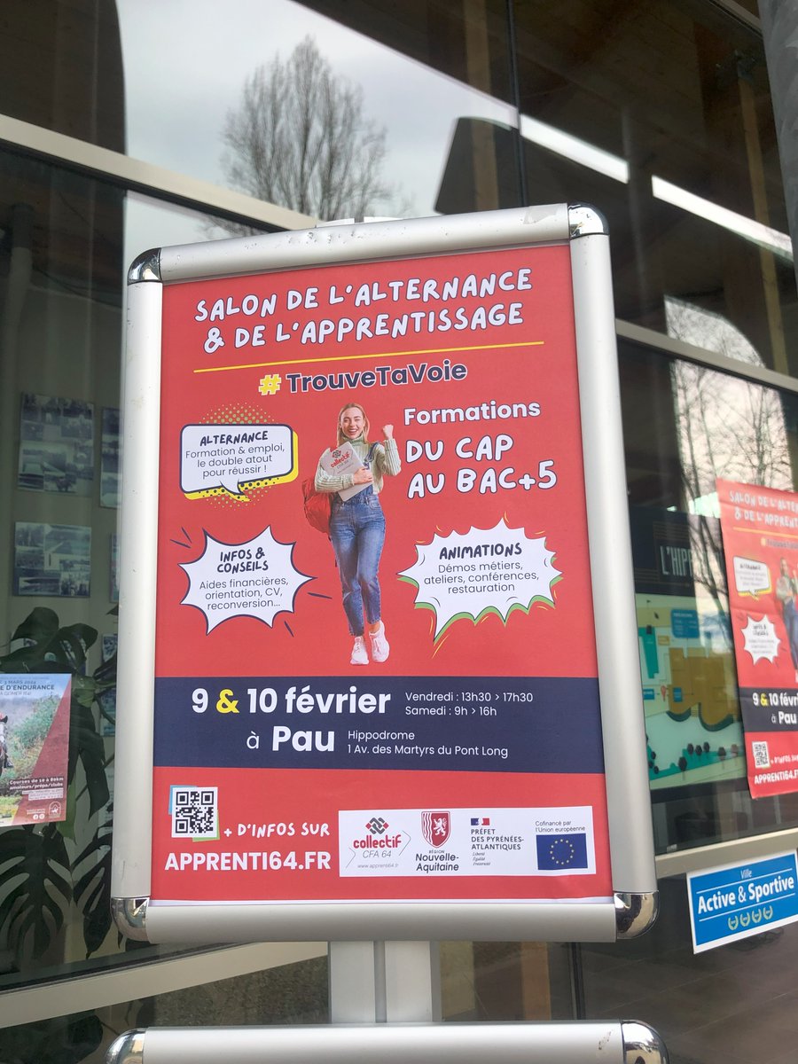 📢#TrouveTaVoie en 2024! 📷
Venez rencontrer les équipes <a href="/CapBearn/">CAP EMPLOI BEARN</a> au salon de l’#apprentissage et de l’#alternance  ce jour et jusqu'à demain ! à l'#hippodromepau <a href="/Ville_Pau/">Pau, Capitale Humaine</a>