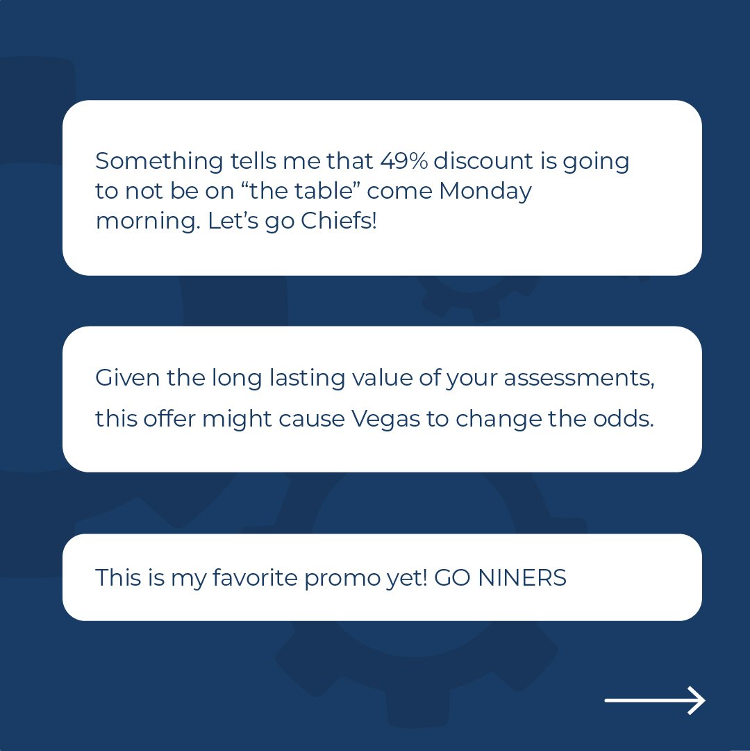 Most of us at the Table Group are 49ers fans. We sent an email this week about a *possible* sale if the Niners win on Sunday. 

Your feedback was hilarious!