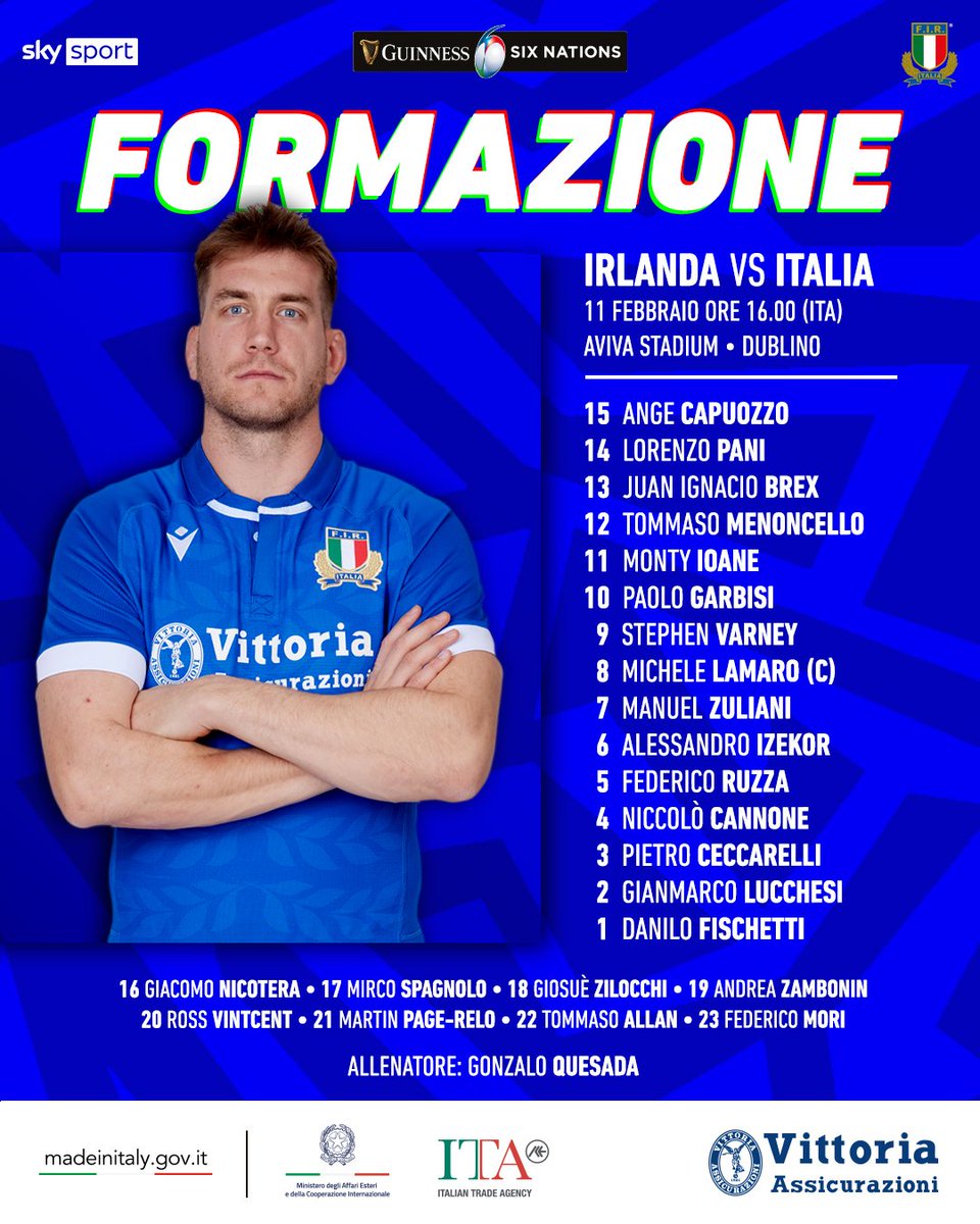 CompoRugby's tweet image. ☘️ @IrishRugby - @Federugby 🇮🇹

⏱️ Dimanche, 16h
📺 France 2
🏟️ Aviva stadium, Dublin

#GuinnessSixNations #IRLvITA