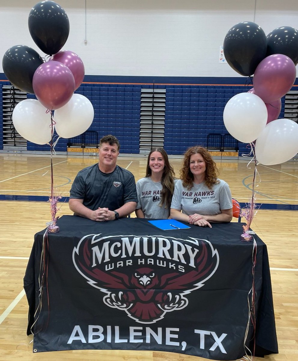 Congratulations to heptathlete Jené Booker for signing with McMurry University!