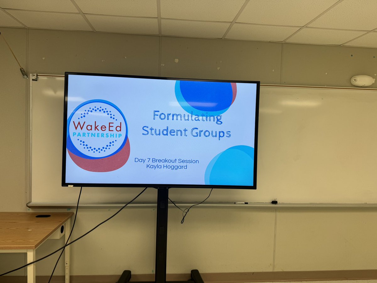 Excited to lead a session on how to formulate student groups for #wakeedSummerSTEM day 7