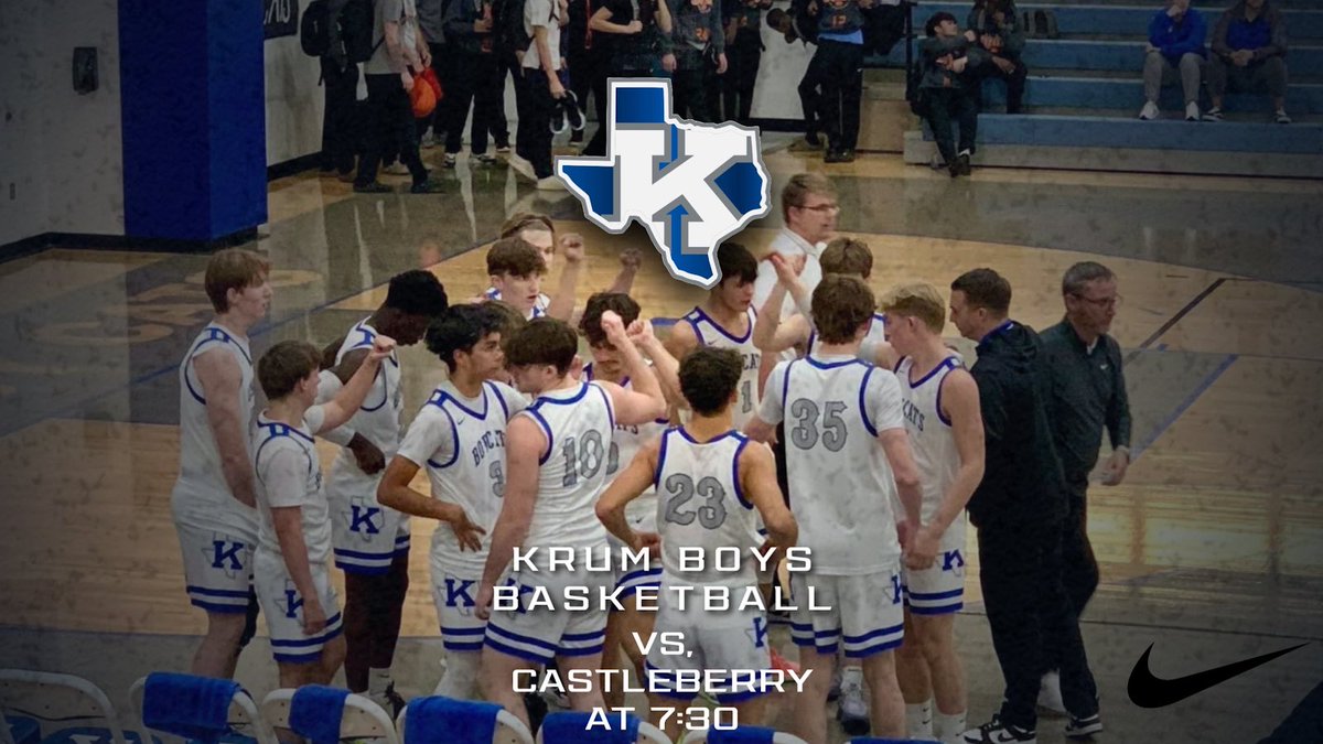 Tonight your Krum Bobcats will be taking a business trip to Castleberry for another district road game! Come out and support your Bobcats tonight! Let’s keep it rolling! 🏀🚨 @hoopinsider @STBA_TX @DentonRC @Tabchoops