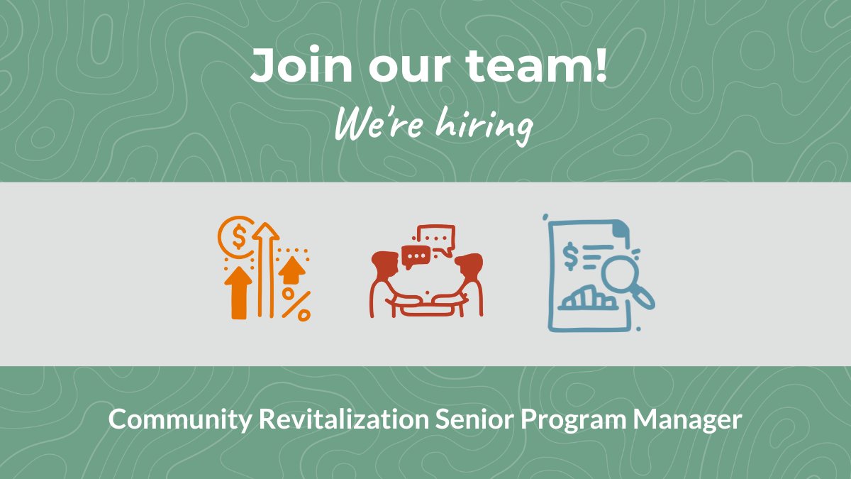 JOIN OUR TEAM! We are now hiring for a Community Revitalization Senior Program Manager position, which is accountable for managing the loan portfolio for NMF’s Community Revitalization Program and collaborating with NMF’s internal programs. Read more here: nwmf.org/who-we-are/joi…