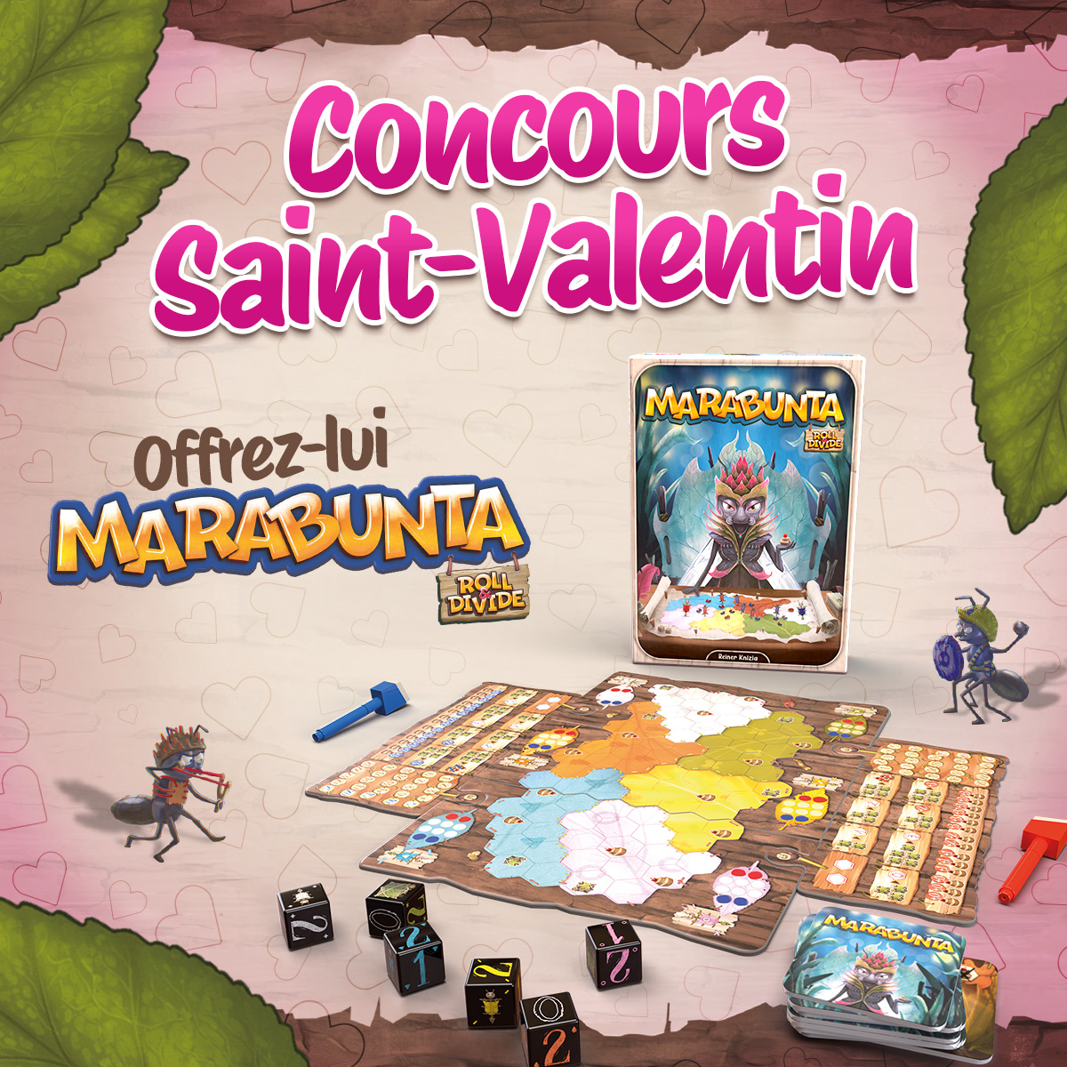 💘💞 CONCOURS SPÉCIAL SAINT-VALENTIN 💞💘 Gagnez la nouveauté Marabunta, un jeu pour 2 joueurs édité par <a href="/SpaceCowboys1/">SpaceCowboys1</a>, qui sort ce vendredi en boutiques ! 

Pour participer : RT + Follow

🍀 Tirage au sort vendredi 16 février

Détails et règlement 👉asmodee.fr/saint-valentin…