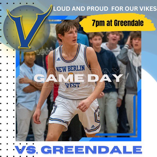 NBW_hoops's tweet photo. GAME DAY!!! Get to Greendale High School to support your Vikes!!

@NBWFOOTBALL @NBWAthletics @NBW_Baseball @NBW_Soccer @NBWestBands https://t.co/3NhU85MmoT