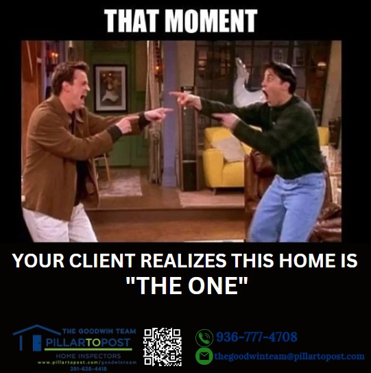 When your client finally discovers their dream home, and in your head, you're like... 'I've been telling you that for weeks!' 🎉🏡🔑 

#RealtorWins #HappyHouseHunting #HomeSweetHome #thegoodwinteam #pillartopost #realestate #luxuryhomes  #homebuyer #homeownership #homeinspection