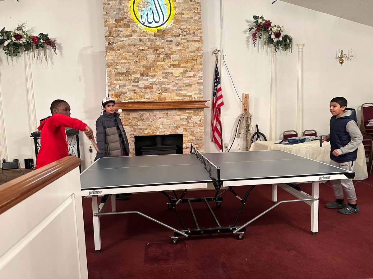 MuslimYouthCol's tweet photo. Salat and Brotherhood held this Thursday in Columbus with a feature ping pong match! There were refreshments and prayers as well. https://t.co/hg4auQFJ6l