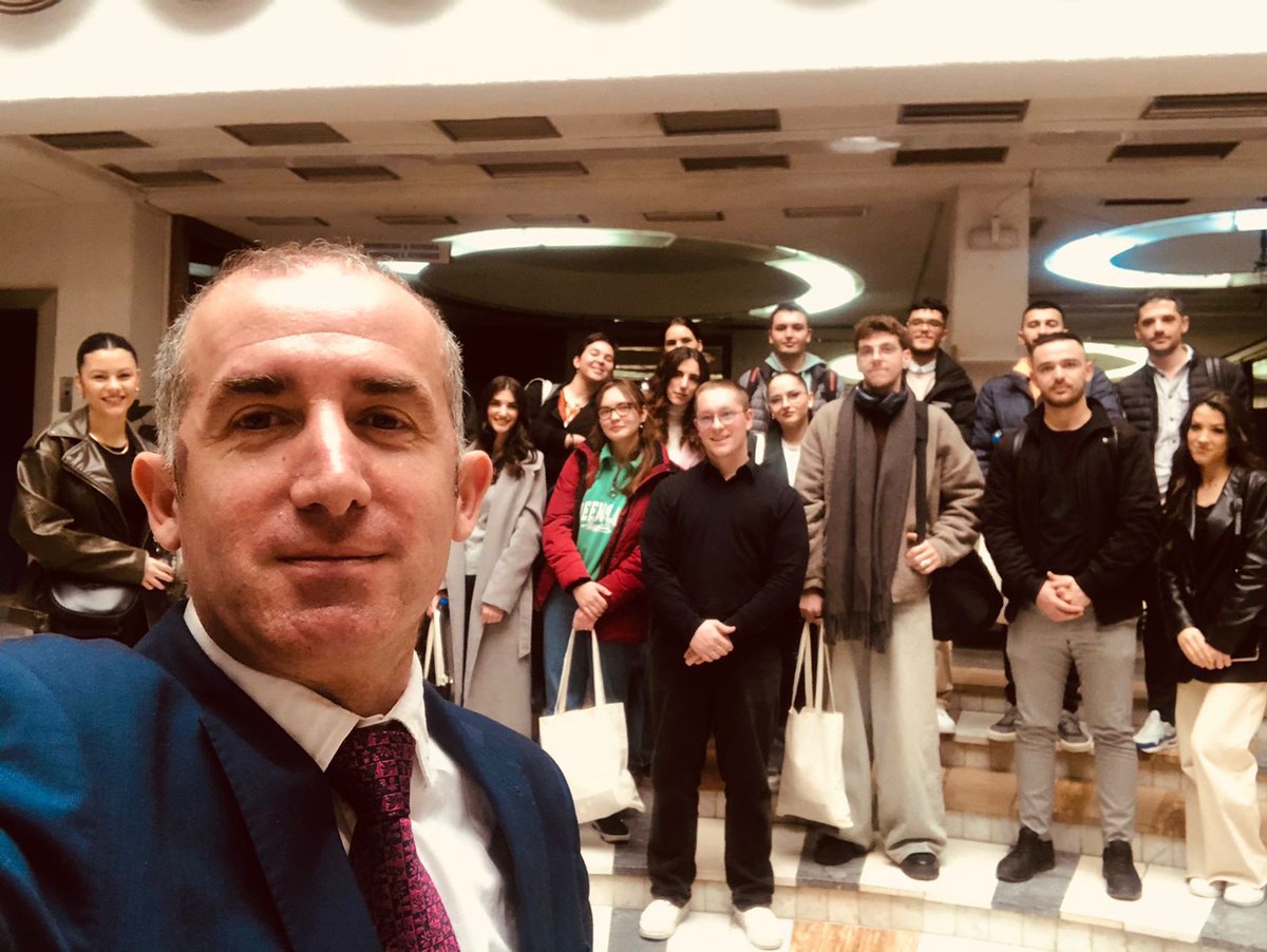 Rektorati's tweet photo. Open Day with Rector @qerimq at UP's Career Center! Discussed achievements, challenges, and future vision for students. Emphasized Erasmus+ and opportunities for practical work. Students express gratitude and pride. #UPSuccess #RectorQerimi #StudentOpportunities 🎓🌍👏" https://t.co/QNiI78sxPG
