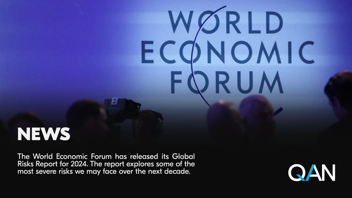 The #WEF has released its Global Risks Report for 2024. The report "explores some of the most severe risks we may face over the next decade, against a backdrop of rapid technological change, economic uncertainty, a warming planet and conflict." Some of the key findings in the🧵