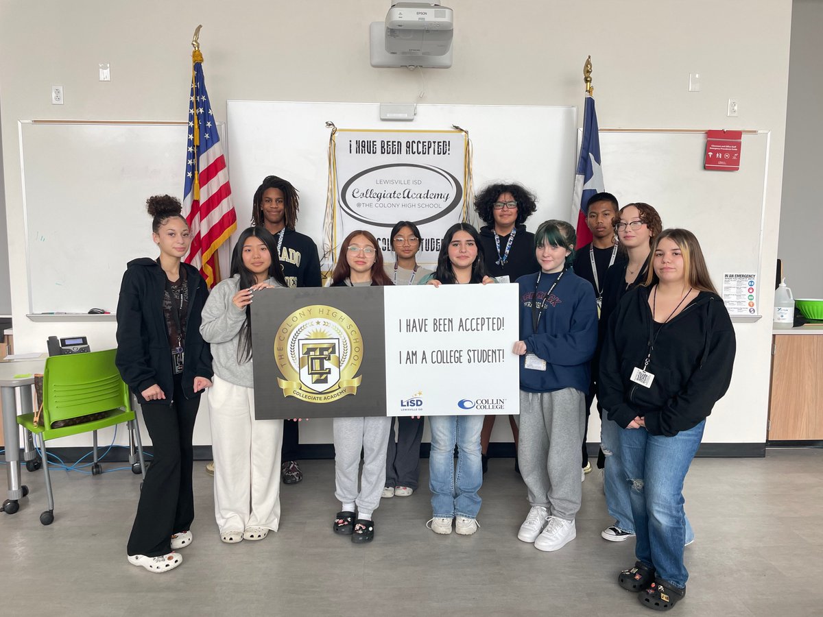 We are super proud to announce that the following students have been accepted to The LISD Collegiate Academy at The Colony HS for the coming school year. @LewisvilleISD @TheColonyHS