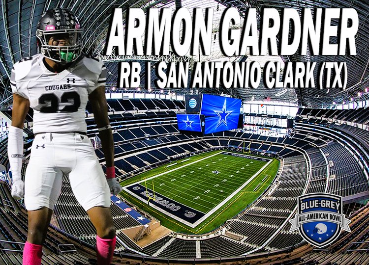Conference USA target Armon Gardner (<a href="/Armondo_33/">Armon Gardner</a>) was selected to participate in this year's #BlueGreyFootball All-American Bowl at Dallas Cowboys' AT&amp;T Stadium.