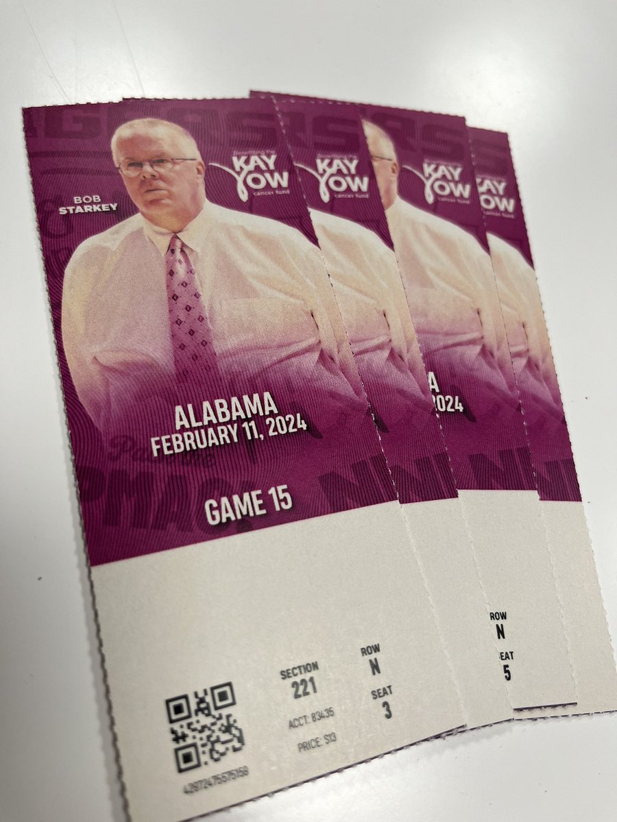 CoachBobStarkey's tweet photo. Asking our great student body to help support the @KayYowFund this Sunday as @LSUwbkb plays Alabama at 3:00 in the PMAC. For each student in attendance my wife Sherie & I will donate $1 to the @KayYowFund. Come in #LSUstudents โ help me write a big check for a great cause. https://t.co/F2J3Zr99K3