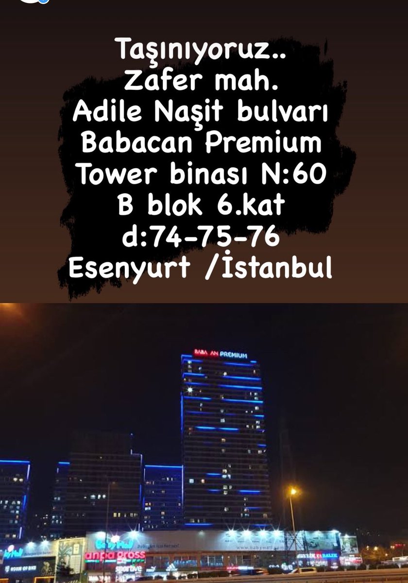 Taşınıyoruz.. 12 şubat 2024 tarihi itibarı ile yeni adresimizdeyiz..