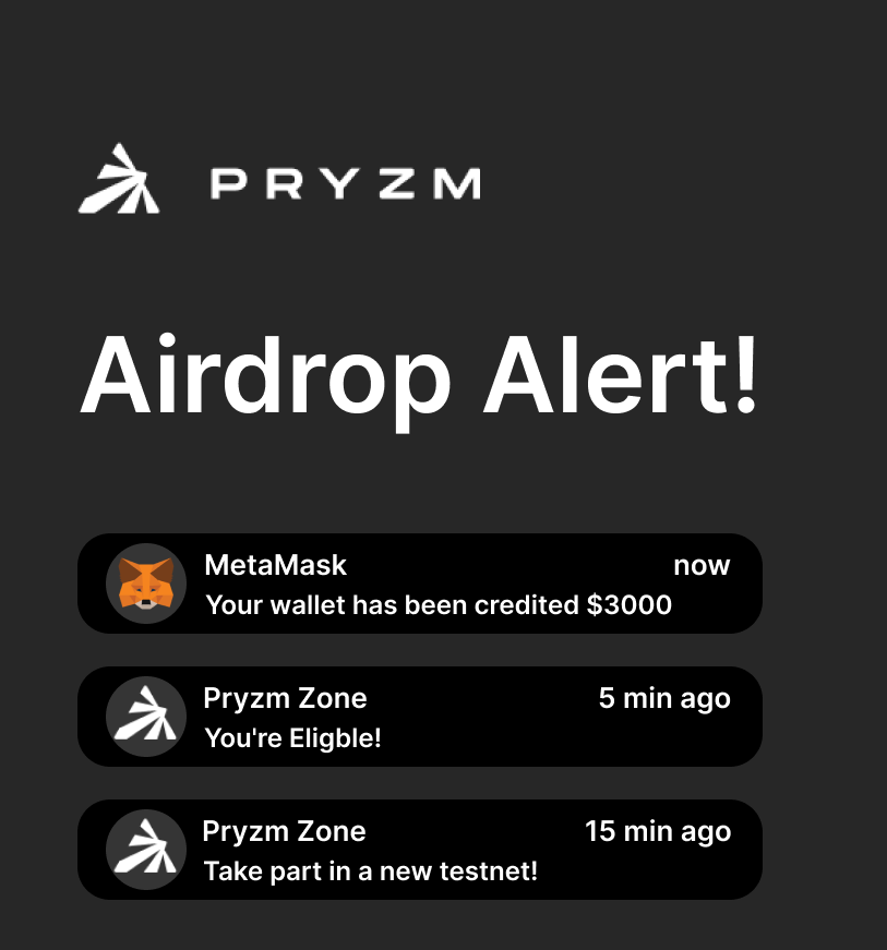 🚨You shouldn't miss this event! 🔥

An officially confirmed airdrop from $PRYZM with huge potential

Time: 10 minutes

Cost: $0

Potential profit: $7,000+

Read my detailed guide (BONUS in the end) 🧵👇