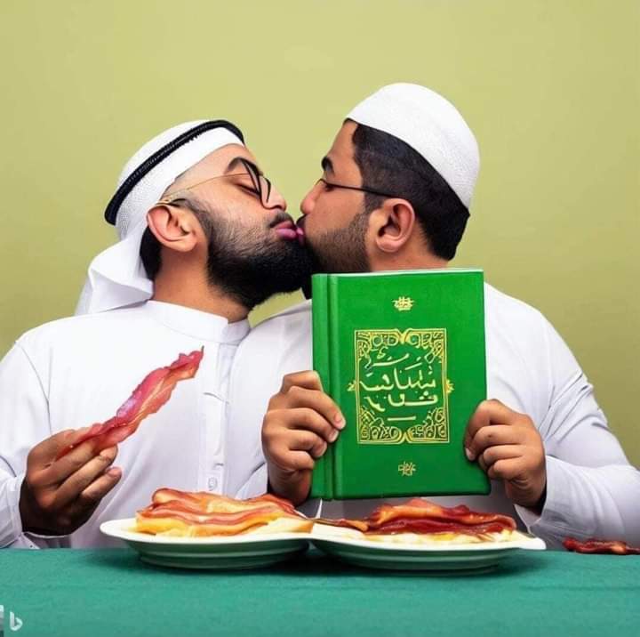 Muslim love & 🥓🥓

#AllahuAkbar 
#goatfucker 
#gaymuslim 
#deportallmuslims
#saveeurope