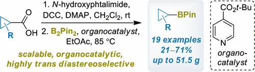 Organocatalytic Decarboxylative Borylation of Cyclopropane N-Hydroxyphthalimide Esters (@JOC_OL): pubs.acs.org/doi/10.1021/ac… (@DrGregor2).