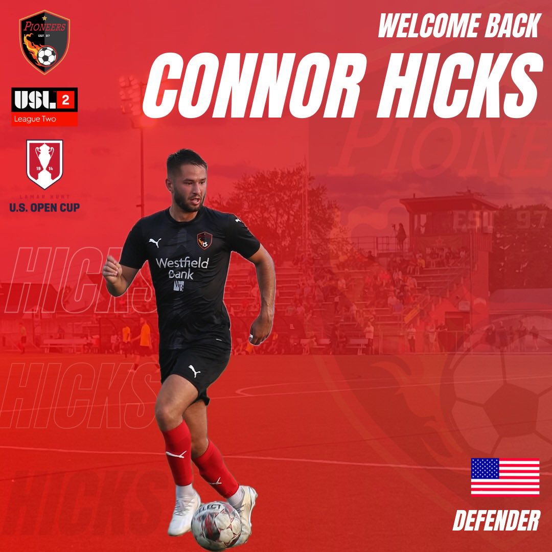 1️⃣3️⃣⚔️ | Our beloved local defender, Connor Hicks, is back hailing from Monson, MA🏡 

With over 35 games played for the club, this upcoming season marks his fifth with the team, and we couldn’t be happier to have him back with us🛡️

Connor will be ready to battle it out in the