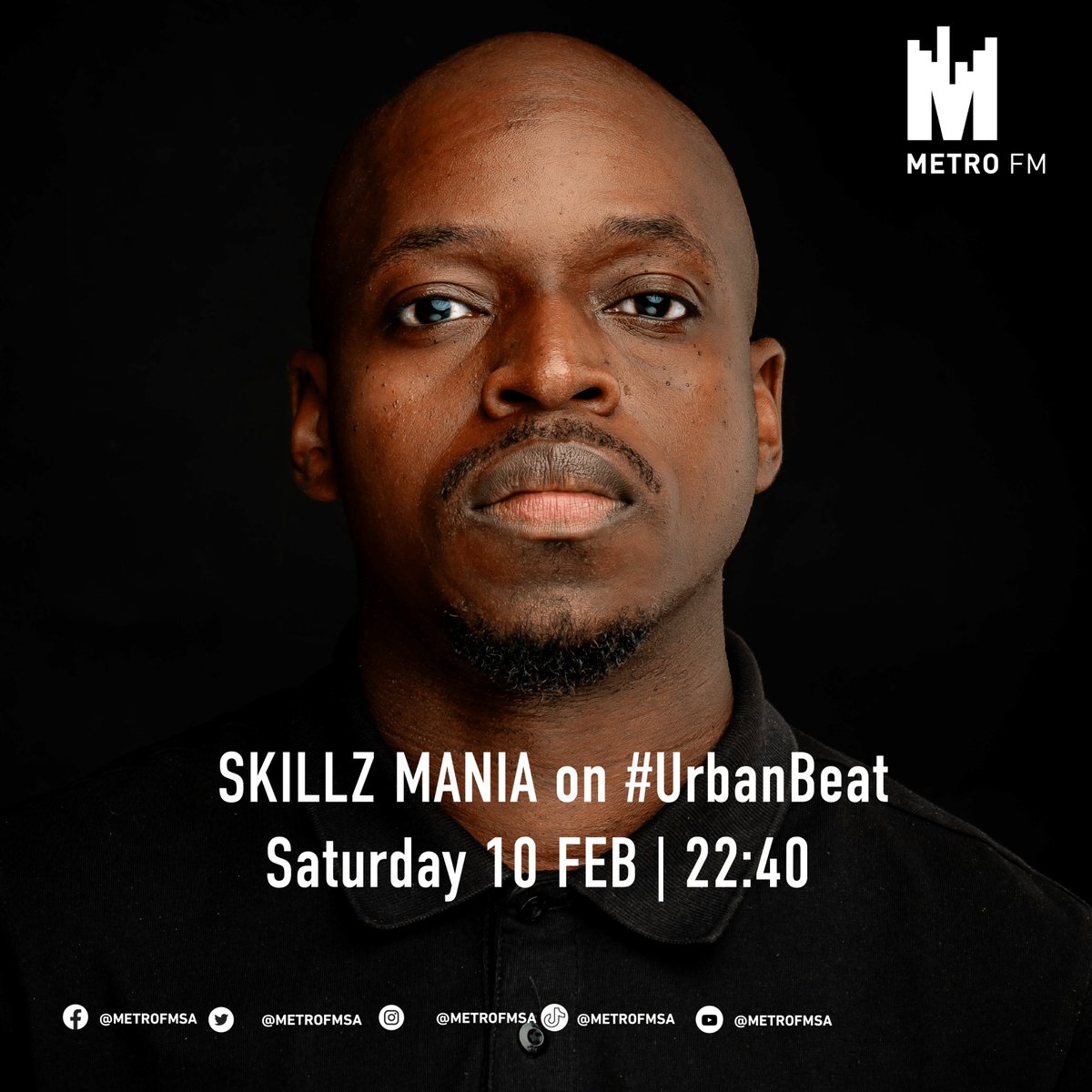 A favourite on the #UrbanBeat @SkillzManiaZA returns for his monthly residency ready to dish out the good vibes for your Saturday night.