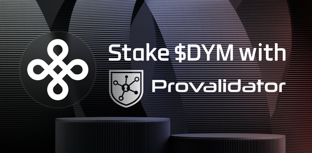 Provalidator's tweet photo. 📢Restake support for $DYM is live
Stake with #Provalidator and enjoy auto-compounding🥩:
- Increase your stake with us & enjoy an hourly #Restake
- For now, $DYM restaking is only available on @keplrwallet
- Stay tuned for updates on other wallets
Stake in the link below👇
https://t.co/CIfNiqF8ga