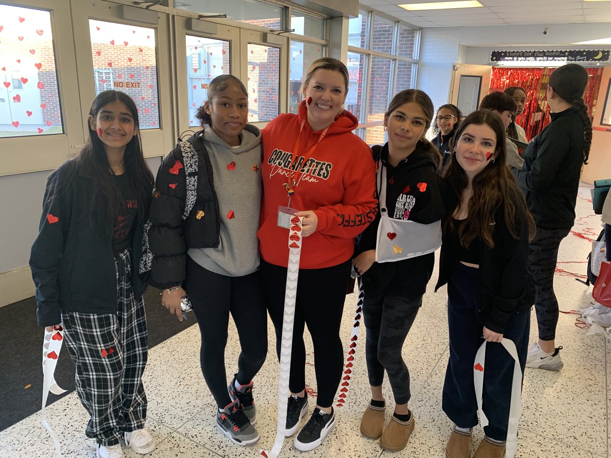 The Dance Team Cougarettes recently gave a spirited welcome to the students and staff at Candlewood that included festive music, heart &amp; star stickers and plenty of smiles all around. It was a great way to start the day! #HHHCSD