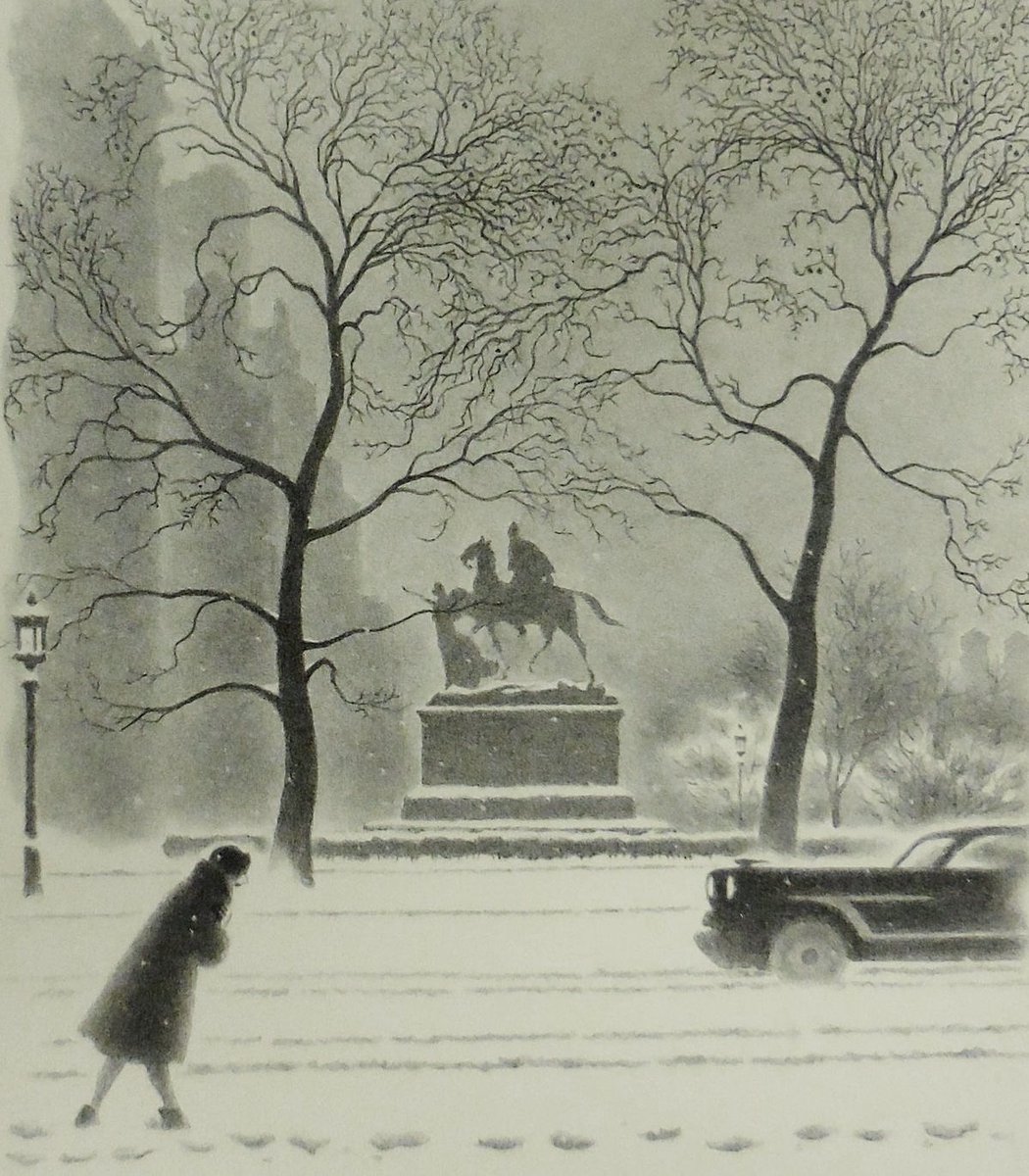Central Park, Snow’ by Ellison Hoover, c. 1935.