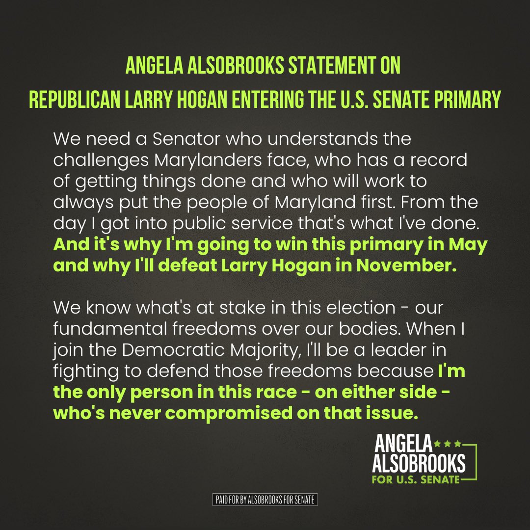 Angela Alsobrooks tweet media