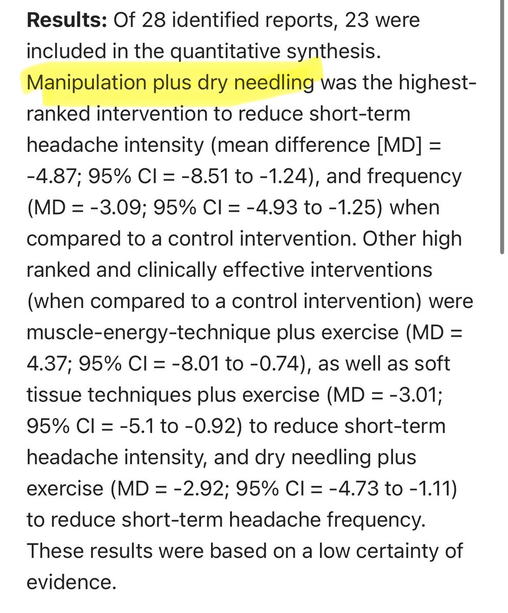 If you want to treat cervicogenic headaches in an evidence based manner, you should know how to needle and manipulate
#AAMTFellowship