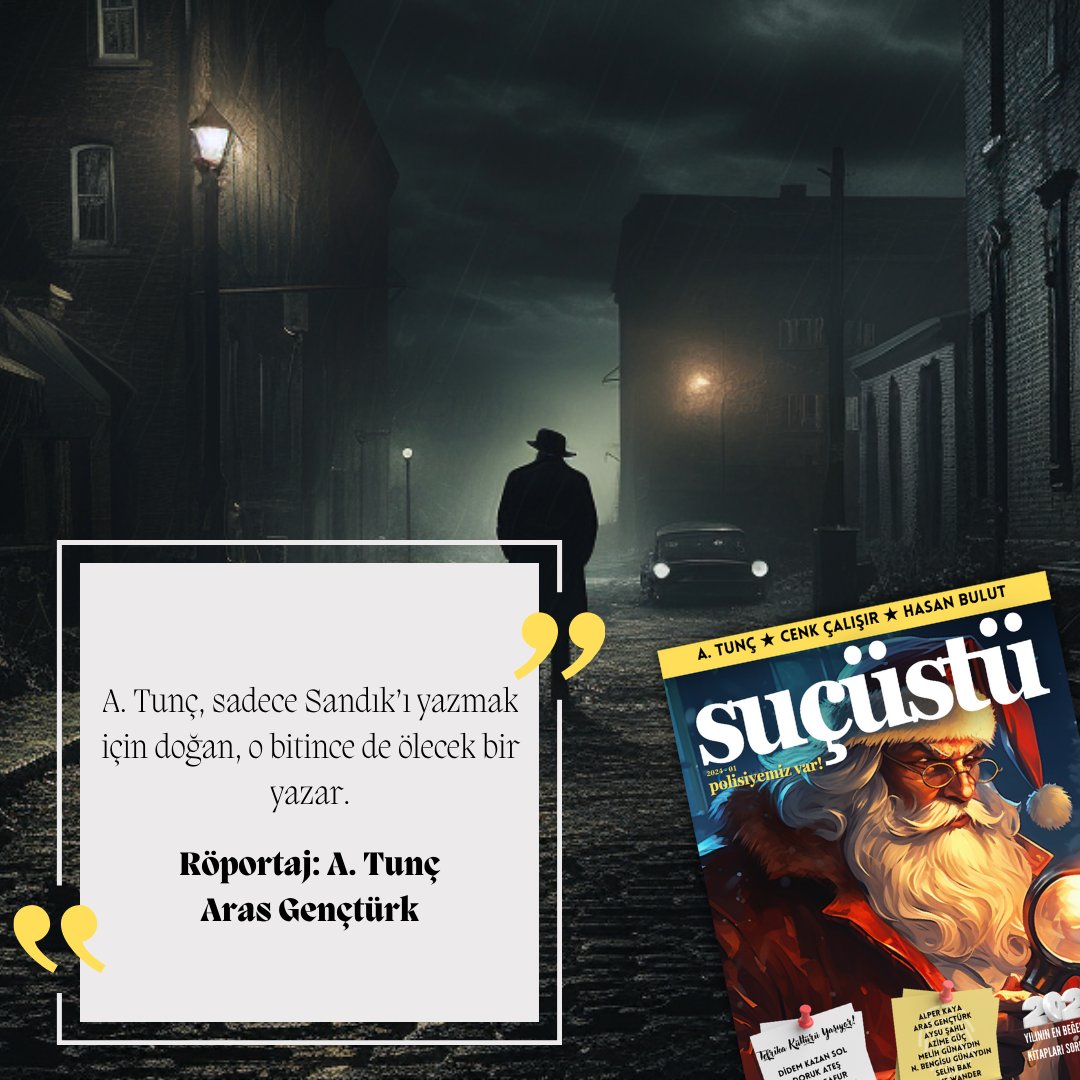 Aras Gençtürk'ün A. Tunç ile yaptığı röportaj SUÇÜSTÜ'nde.

SUÇÜSTÜ, sucustu.net adresinde.

<a href="/sandikbaskomser/">A. Tunç</a> <a href="/arasgencturk1/">Aras Gençtürk</a> 
#ATunç #KanlıMuamma #SUÇÜSTÜ