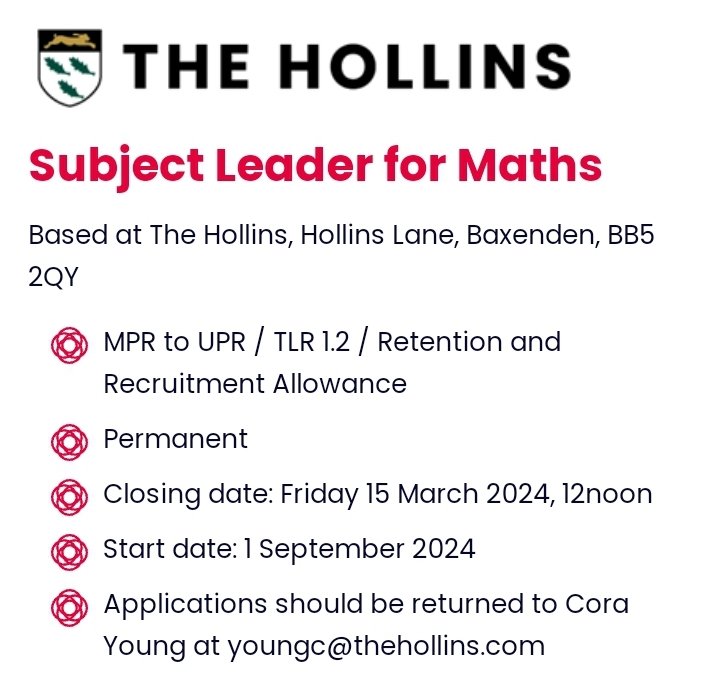 We are looking for a head of maths! There is a generous recruitment and retention allowance attached to this role to ensure we get the best for this position - our pupils deserve nothing less! let-edu.org/vacancies/