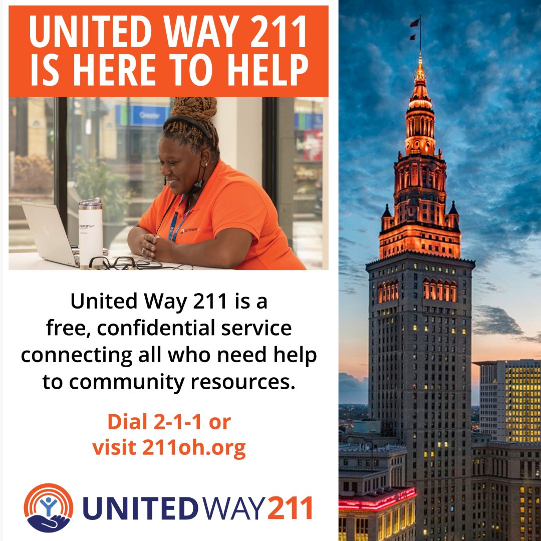 BLUE & ORANGE | For 211 Day Feb. 11 is #211Day! @UnitedWayCLE highlights the vital and comprehensive resource that connects community members to the services they need 24/7/365. Need help? Dial 2-1-1. Learn more: 211oh.org #Team211 #UW211