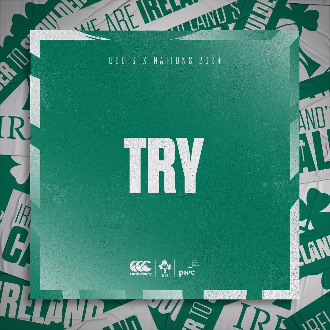 IrishRugby's tweet photo. TRY! Ben O'Connor is over for Ireland's second try in the corner! 🙌

Ireland U20s 15-7 Italy U20s.

#FutureIsGreen https://t.co/P5GH6pS5pv