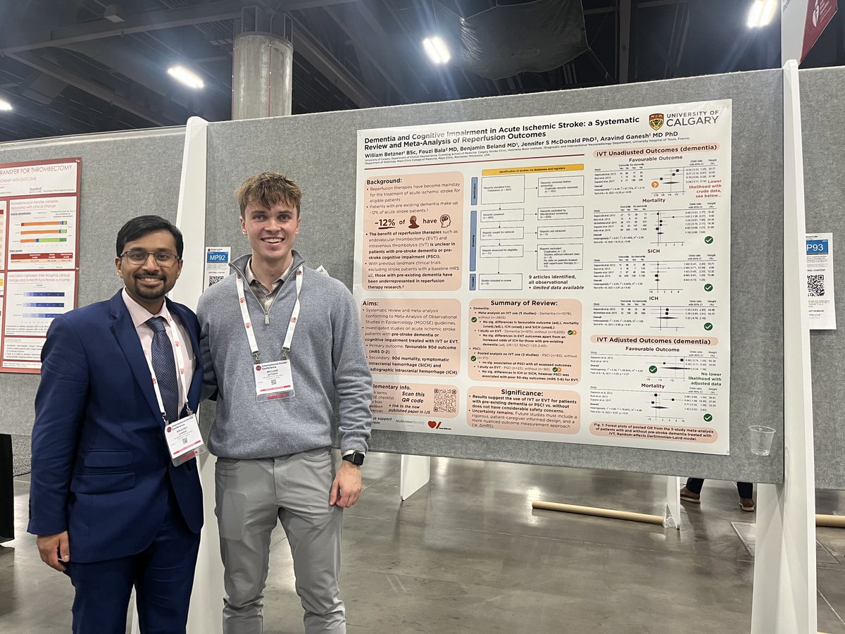 draravindganesh's tweet photo. Congrats to MSc student @WilliamBetzner on TWO moderated posters at #ISC24 @StrokeAHA_ASA. (1) CT-MRI agreement measures of #BrainFrailty: https://t.co/scAzpivnCT (2) A metaanalysis on reperfusion therapies in #stroke patients with pre-morbid #dementia! https://t.co/Miy1GeTqaI https://t.co/CnZNPWGMCT