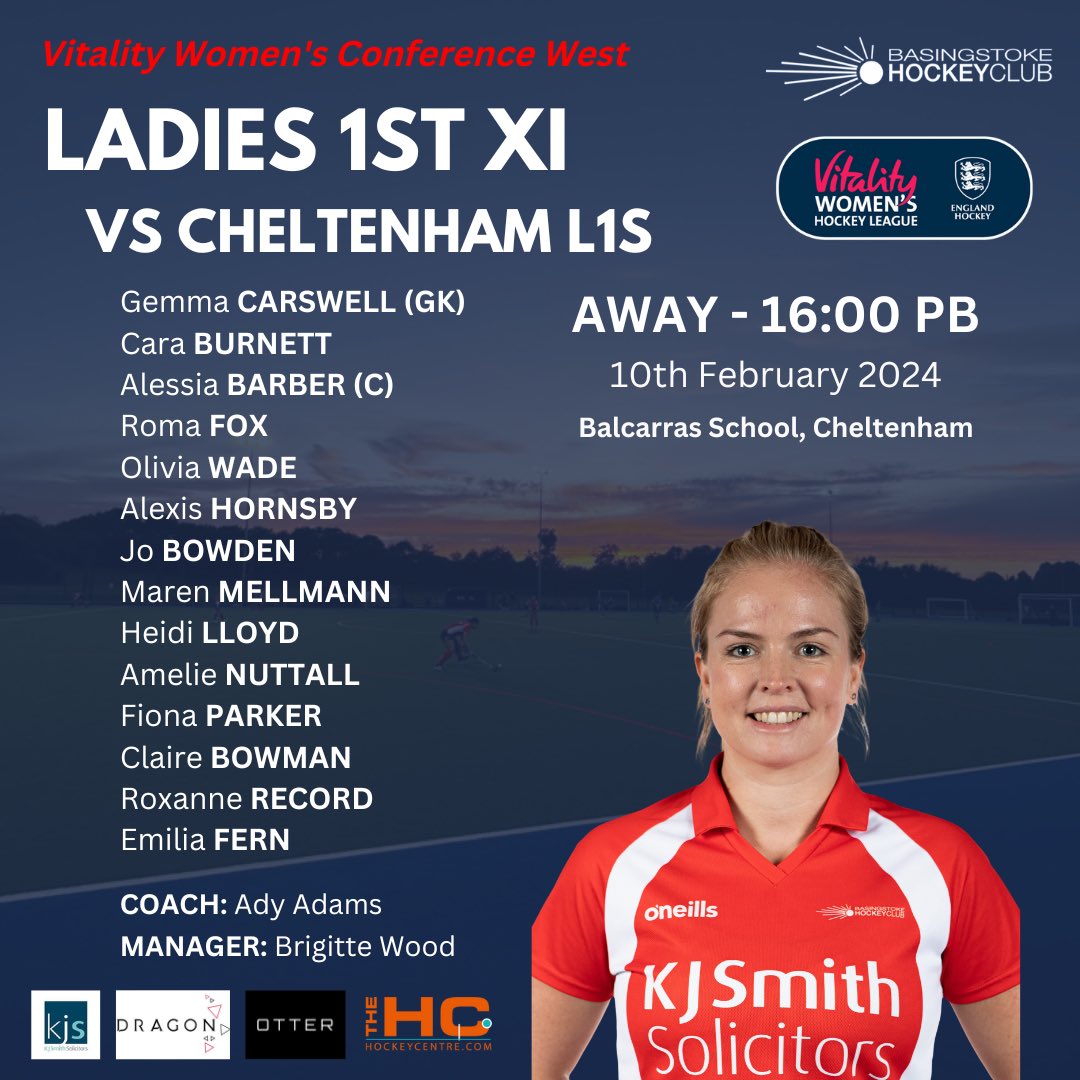 Basingstoke Hockey (@basingstokehc) on Twitter photo ⭐️ Ladies 1st XI Teamsheet 10.02.24⭐️
Our Ladies 1s travel to take on <a href="/CheltenhamHC/">Cheltenham Hockey</a> this Saturday!
GOOD LUCK LADIES💪
<a href="/KJSSolicitors/">K J Smith Solicitors</a> <a href="/DragonHockeyUK/">Dragon Hockey</a> <a href="/otterhockey1/">otterhockey</a> <a href="/hockeycentre/">The Hockey Centre</a>
#bhc #basingstokehockey #EHLD1C #englandhockey ⭐️ Ladies 1st XI Teamsheet 10.02.24⭐️
Our Ladies 1s travel to take on <a href="/CheltenhamHC/">Cheltenham Hockey</a> this Saturday!
GOOD LUCK LADIES💪
<a href="/KJSSolicitors/">K J Smith Solicitors</a> <a href="/DragonHockeyUK/">Dragon Hockey</a> <a href="/otterhockey1/">otterhockey</a> <a href="/hockeycentre/">The Hockey Centre</a>
#bhc #basingstokehockey #EHLD1C #englandhockey