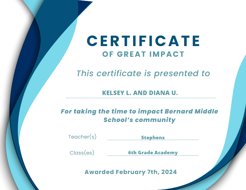 MrStephens1985's tweet photo. @BernardMiddle community rallied together to raise $240 for @WorldWildlifeF and its🦈 conservation efforts. #BMSPatriotAcademy honored two members of @CSULBsharklab with the Certificate of Great Impact. Great week 💯 #SharkAwarenessPBL #Personalization #AllFinsIn https://t.co/Ae29l2EOCQ