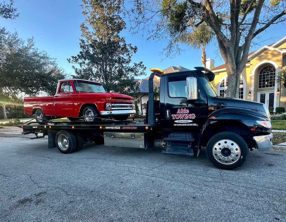 AbleTows's tweet photo. Towing a 1966 Chevy C10 Classic 💪 for 24/7 Towing, Roadside, and Antique Transport call Able Towing 407-866-3464 #AirportTowing #AbleTowing #OrlandoTowing #OrlandoRoadside #RoadsideAssistance #TowLife #TowTruck #CheapTow #SaintCloudTow #KissimmeeTow #TowServices #TowSociety https://t.co/yCfsdSHScO