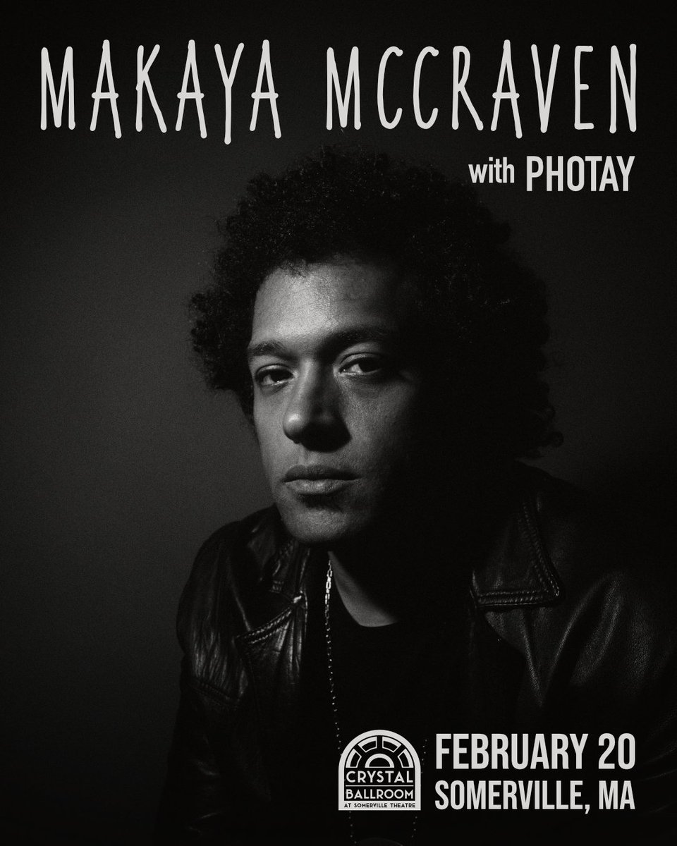 .@photayy will open when @MakayaMcCraven plays the Crystal Ballroom on February 20th. Do you have your tickets yet? Get them today at bit.ly/3R160Jt