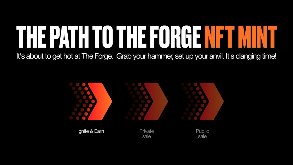 TheForgeDefi's tweet image. The time has come.