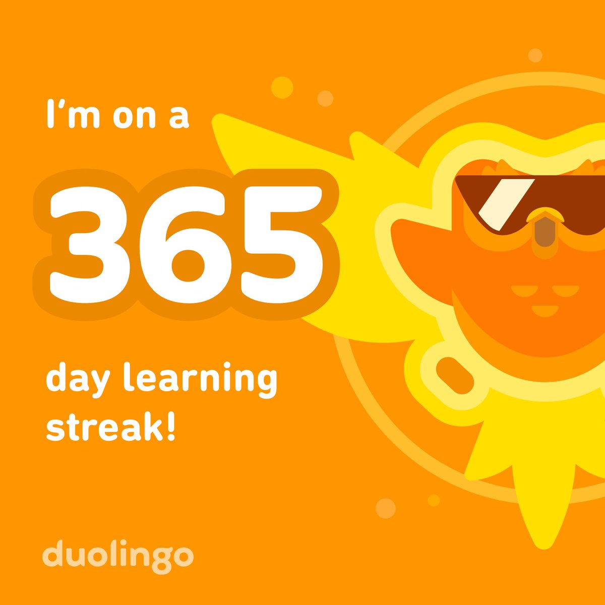 ProfSchiess's tweet image. Celebrating a 1 year streak with @duolingo today!